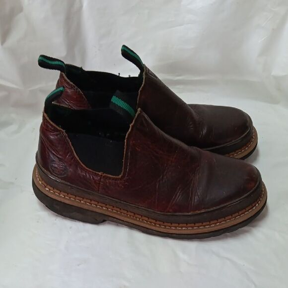Georgia Boot Men\'s Brown Leather Slip-On Shoes Size 6M Preowned main image 4